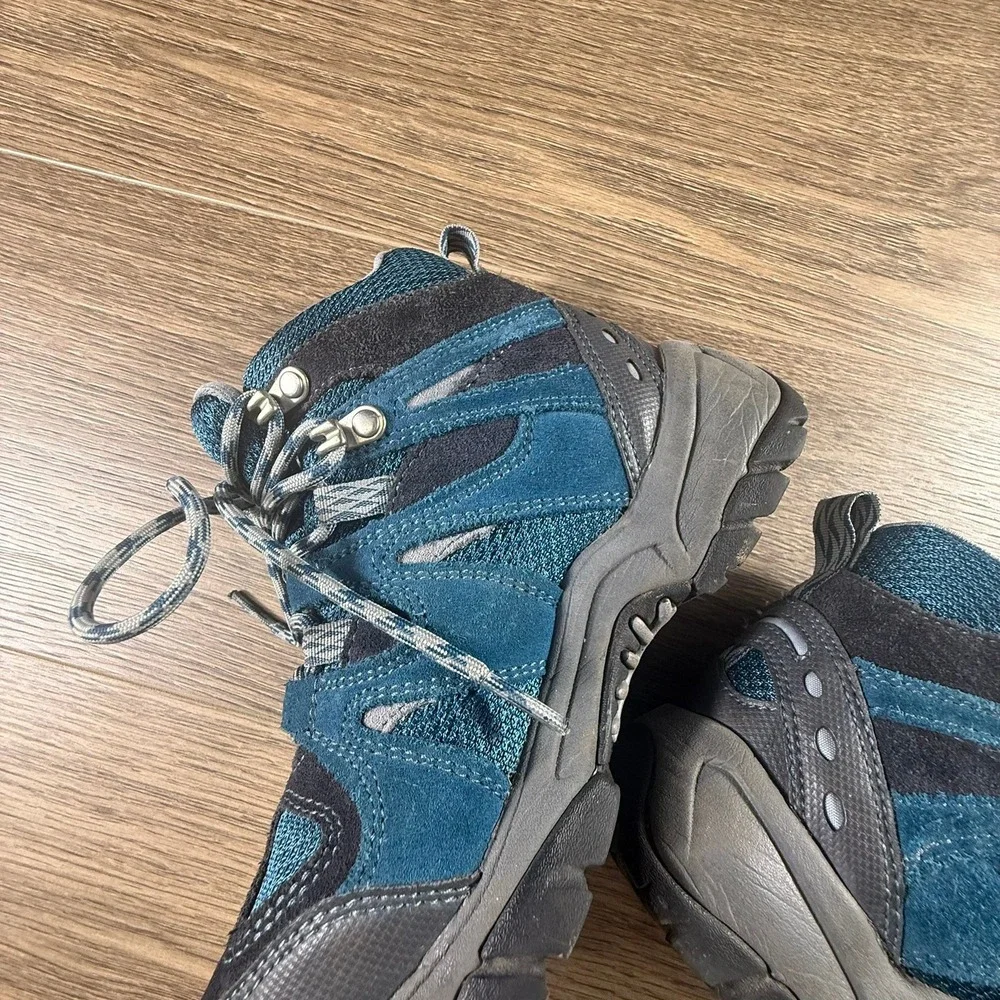 L.L. Bean Kids Trail Model Hiker Boots Waterproof Suede Blue Size 2 Outdoors